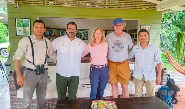 Couple stood with expert local guides during luxury Panama tour