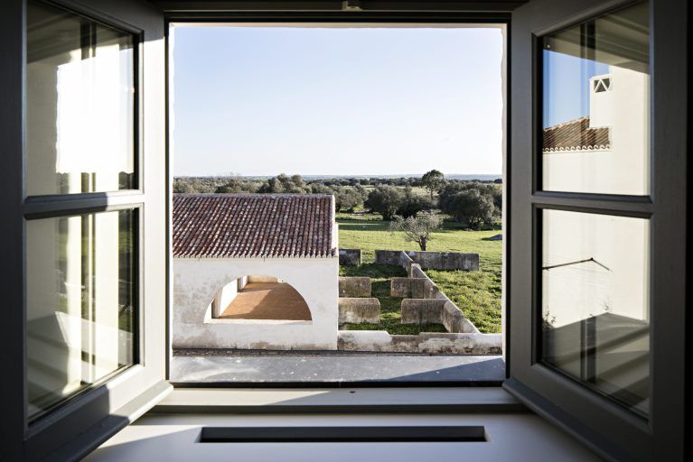 A view out the window of one of the rooms at Sao Lourenco do Barrocal.