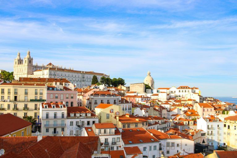 A view of the city of Lisbon.