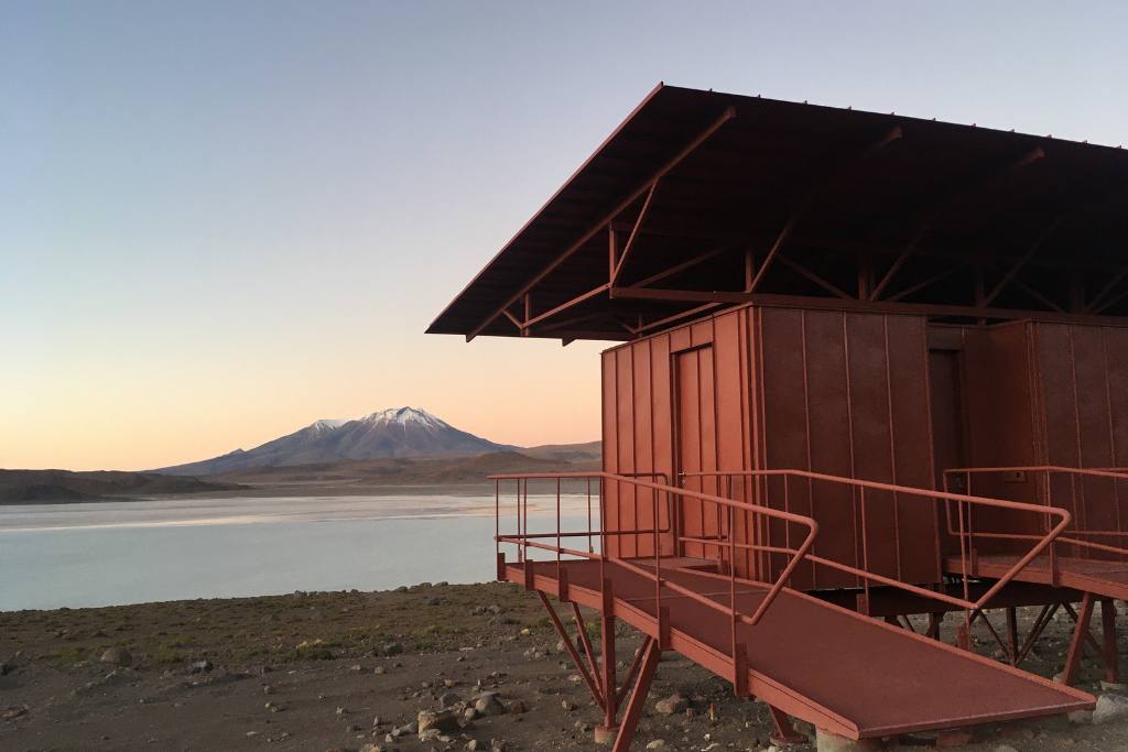 View of Bolivian altiplano behind the luxurious Ramaditas Mountain Lodge