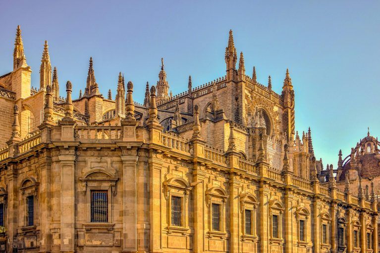 A view of the Cathedral of Seville.
