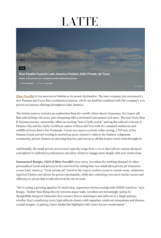 Latte News shares recent product updates from Blue Parallel