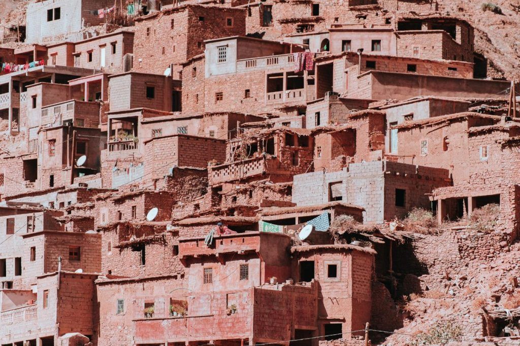 View of Berber town in Morocco during luxury cultural tour